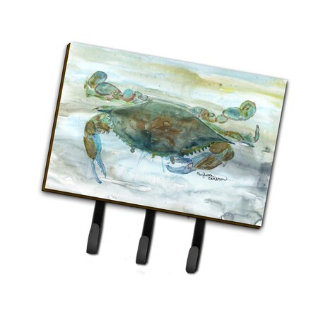Carolines Treasures 6 x 2 x 9 in. Crab a Leg Up Watercolor Leash or Key Holder SC2002TH68